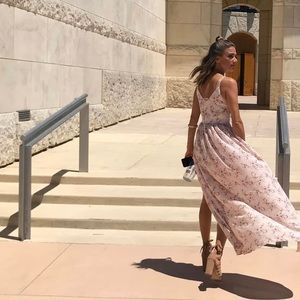 HIGH LOW MAXI ROMPER JUMPSUIT DRESS - Floral